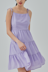 Wrenley Waffle Textured Tiered Dress